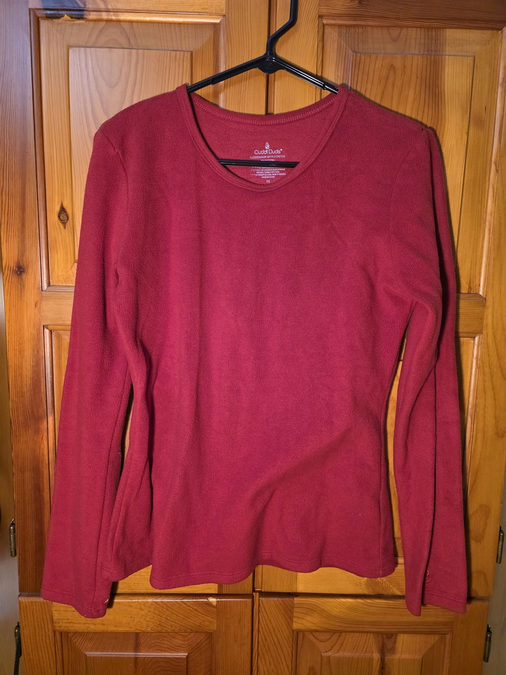 Cuddl Duds Long-Sleeve Thermal Top in Deep Red